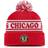 Fanatics Chicago Blackhawks Vintage Sport Resort Cuffed Knit Beanies with Pom Sr