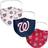 Fanatics Washington Nationals All Over Logo Face Mask 3-Pack