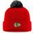 Fanatics Chicago Blackhawks Team Cuffed Knit Beanie with Pom