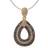 Suzy Levian Pave CZ Teardrop Shape Pendant Necklace in