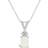 Macy's Celebration Gems Pendant Necklace - Silver/Opal/Diamonds