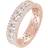 Suzy Levian Three Row Modern Ring - Rose Gold/Transparent