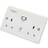 Powerbreaker 13A 2 Gang Type A Passive Unswitched RCD Socket White H22-WP