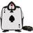 Loungefly Alice in Wonderland Ace of Spades Crossbody Bag - Black/White