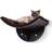Pawhut Wood Cat Shelf Perch Bed Curved Climber Wall-Mounted