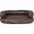 vidaXL Ergonomic Foam Dog Bed Brown 60x42 Faux Leather