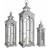 Hill Interiors Set Of Three Wooden With Archway Design Figurine