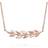 Gemondo O Leaf Necklace - Rose Gold/Diamonds