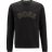 HUGO BOSS Salbo Iconic Sweatshirt with Grid Artwork And Curved Logo - Black