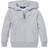 Polo Ralph Lauren Girl's French Terry Full Zip Hoodie - Light Grey Heather