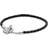Pandora Moments Braided Bracelet with T Clasp - Silver/Black
