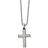 Chisel Stainless Steel Diamond Accent Necklace - Silver/Transparent