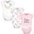 Little Treasure 3-Pack Pretty Princess Bodysuits