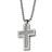 Chisel Mens Gentlemen's Classics(tm) Carbon Fiber Inlay Cross Necklace