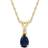 Macy's Pendant Necklace - Gold/Sapphire/Diamond