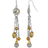 1928 Jewelry Drop Earrings - Silver/Gold/Transparent