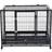 Pawhut Metal Kennel Cage With Wheels And Crate Tray 76x87cm