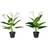 Homcom Artificial Set Of 2 Calla Lily Flower Faux Plant For Indoor Artificial Plant