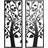 Dkd Home Decor Wall (2 Pieces) Tree Metal Shabby Chic (35 x 1,3 x 91 cm) Figurine