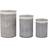 Dkd Home Decor Set of Grey Polyester Bamboo (38 x 38 x 60 cm) (3 Pieces) Basket