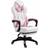 Vinsetto Gaming Chair with Retractable Footrest Pink