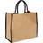 Bullet The Large Jute Tote (40 x 20 x 35cm) (Natural/Solid Black)