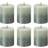 Bolsius 4x Rustic Pillar Foggy Green & Oxide Blue Home Holiday Candle