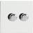 Varilight Screwless LED V-Pro 2 Gang Rotary Dimmer Switch Premium White