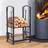 OutSunny Firewood Log Rack Holder Black