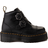 Dr. Martens Devon Flower Buckle Leather Platform Boots - Black Milled Nappa