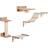 Pawhut Cat Tree Wall Mounted Shelf Set 4pcs