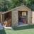 Forest Garden Timberdale 10 Double Door Apex Shed Log Store (Building Area )