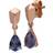 Gemondo Micro Statement Tanzanite Earrings in Rose Plated