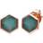 Gemondo Micro Statement Amazonite Stud Earrings in Rose Plated