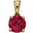 Elements July Birthstone Pendant - Gold/Ruby