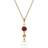 Gemondo Modern Pearl, Ruby & Topaz Drop Pendant in Plated