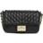 Karl Lagerfeld Paris Women's Mini Agyness Quilted Leather Crossbody Bag Black Gold Black Gold one-size