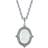 1928 Jewelry Cameo Pendant Necklace - Silver/Blue