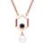 Gemondo Modern Pearl & Sapphire Hexagon Drop Necklace in Rose Plated