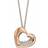 Fiorelli Organic Heart Rose Plated Cubic Zirconia Pendant P4894C