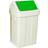 Plastic Swing Bin with Green Lid