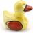 Ceramic Cute Yellow Duck Duckling Light Figurine