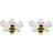 D For Diamond Children's & Plated Bee Stud Earrings