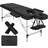 tectake Massage table with 2 zones Includes bolsters, carry bag and detachable head and arm pads black