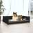 vidaXL Dog Bed Black Solid Pine Wood Black