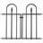 Panacea Gate For Triple Arch Finial Fence Black