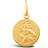 Jewelco London St Christopher Medallion Pendant - Gold