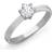 Jewelco London Solitaire Engagement Ring - Silver/Diamond