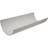 White FloPlast 112mm Round Line Gutter 2m