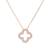 Latelita Open Clover Pendant Necklace - Gold/Transparent